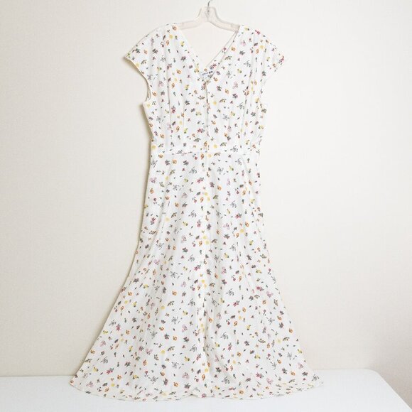 ✨ Uniqlo x Ines de la Fressange Dress Floral Sleeveless Flare Summer White - Picture 2 of 15